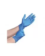 Guantes de Vinilo Azul Sin Polvo - Talla Grande - Estuche 100s