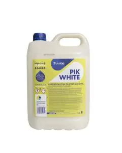 Fregasuelos Pik White Garrafa 5L: Limpieza eficaz y duradera para todo tipo de suelos.
