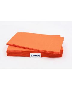 Servilletas de papel naranja 40x40cm - 2 capas doblado americano